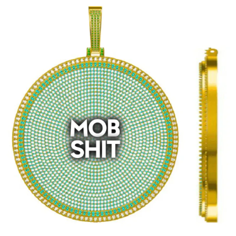 CUSTOM LETTER NECKLACE 3D BIG DISC made by The GUU Shop