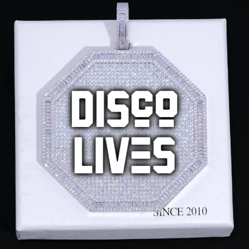 CUSTOM LETTER NECKLACE 3D BIG OCTAGON made by The GUU Shop