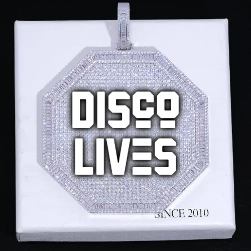 CUSTOM LETTER NECKLACE 3D BIG OCTAGON sold by The GUU Shop