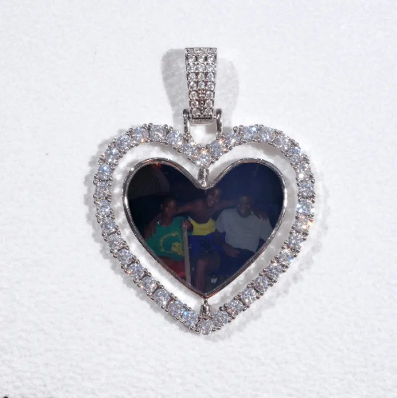 3D Spinning 2-Faced Heart Custom Picture Pendant sold by The GUU Shop