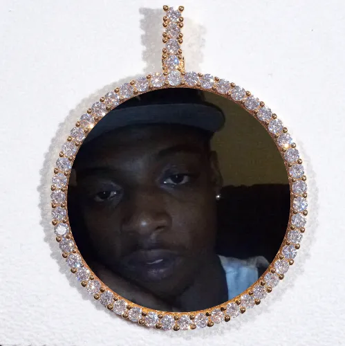 LARGE 3D CIRCLE CUSTOM PICTURE PENDANT sold by The GUU Shop