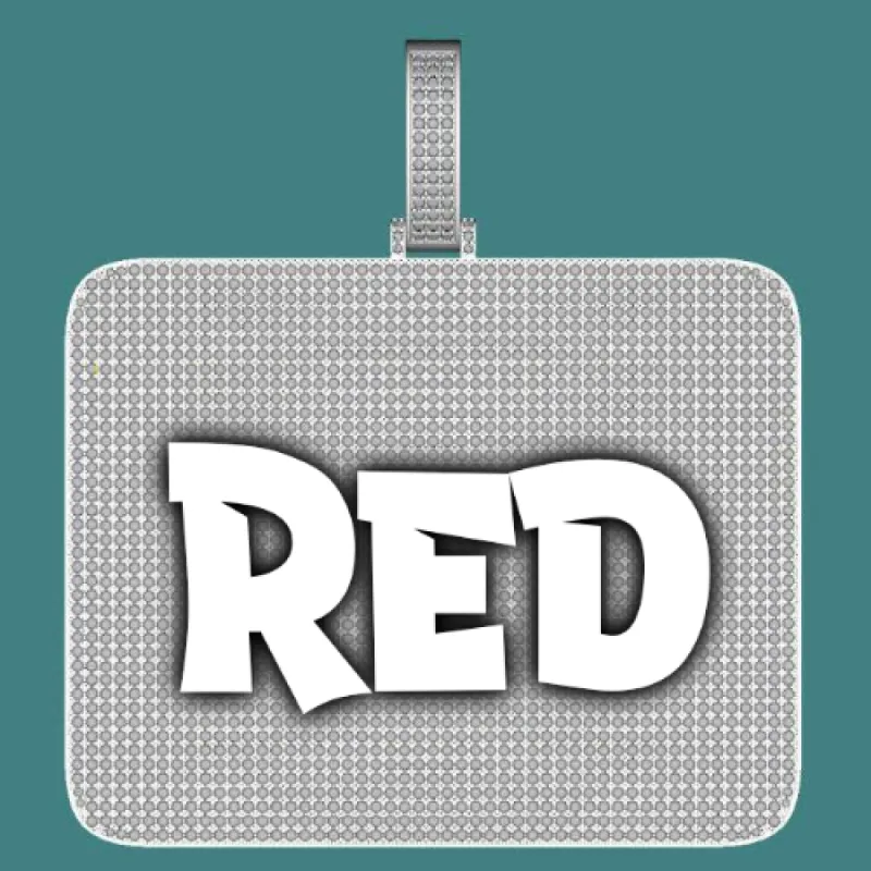 CUSTOM LETTER NECKLACE 3D BIG SQUARE sold by The GUU Shop