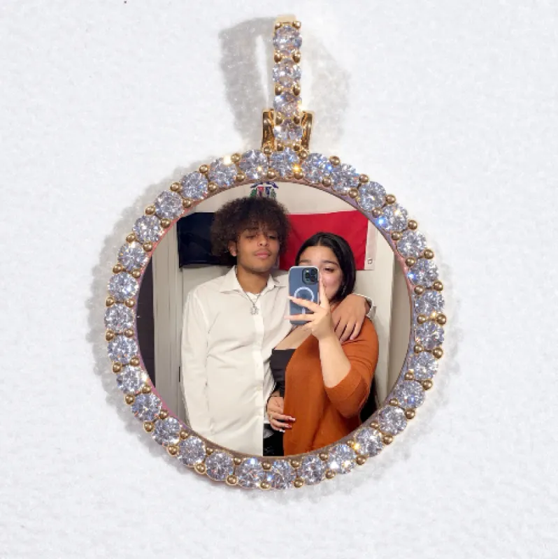 3D CIRCLE CUSTOM PICTURE PENDANT SMALL SIZE sold by The GUU Shop