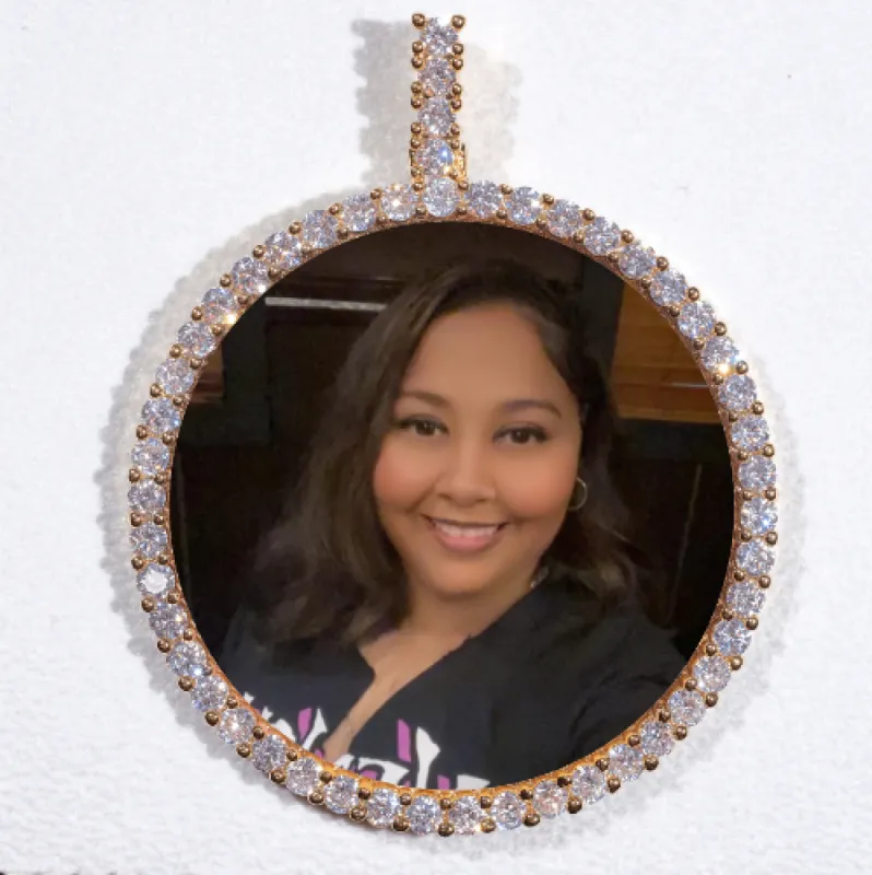 LARGE 3D CIRCLE CUSTOM PICTURE PENDANT sold by The GUU Shop