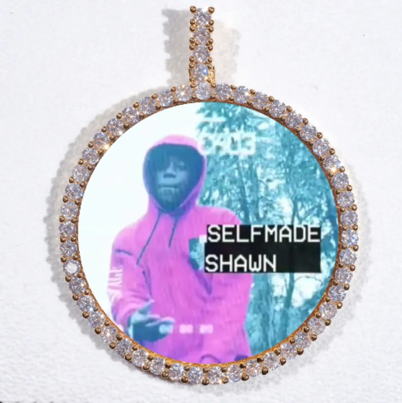 LARGE 3D CIRCLE CUSTOM PICTURE PENDANT made by The GUU Shop