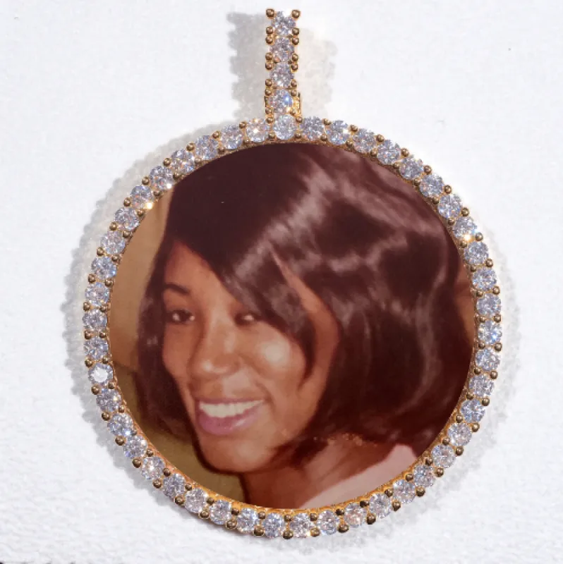 LARGE 3D CIRCLE CUSTOM PICTURE PENDANT sold by The GUU Shop