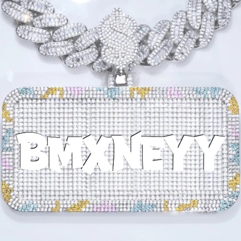 CUSTOM LETTER NECKLACE 3D COLORFUL SQUARE sold by The GUU Shop