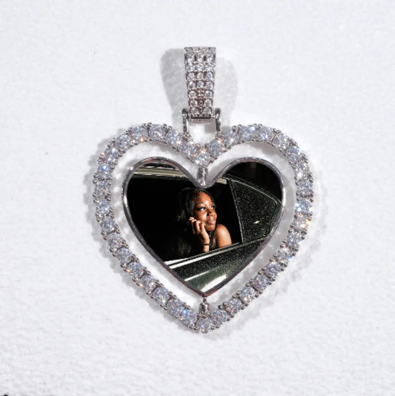 3D Spinning 2-Faced Heart Custom Picture Pendant sold by The GUU Shop