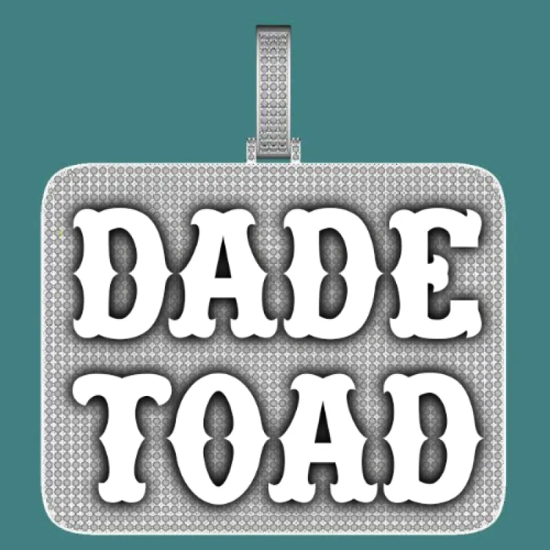 CUSTOM LETTER NECKLACE 3D BIG SQUARE sold by The GUU Shop