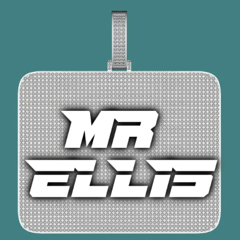 CUSTOM LETTER NECKLACE 3D BIG SQUARE sold by The GUU Shop