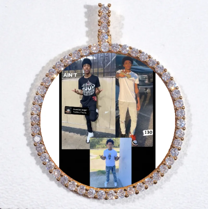 LARGE 3D CIRCLE CUSTOM PICTURE PENDANT sold by The GUU Shop