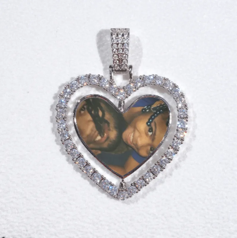 3D Spinning 2-Faced Heart Custom Picture Pendant sold by The GUU Shop