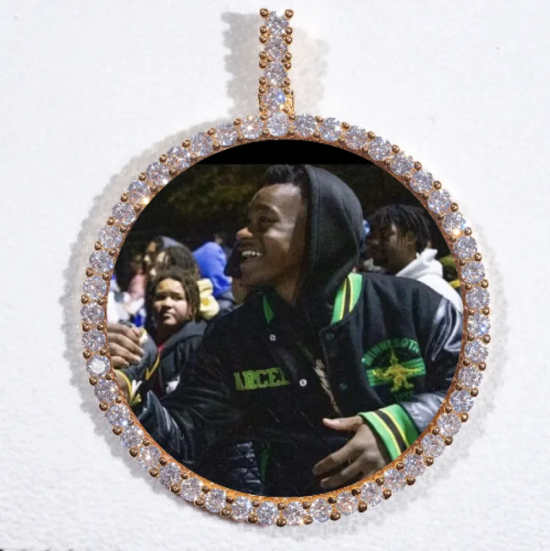 LARGE 3D CIRCLE CUSTOM PICTURE PENDANT sold by The GUU Shop