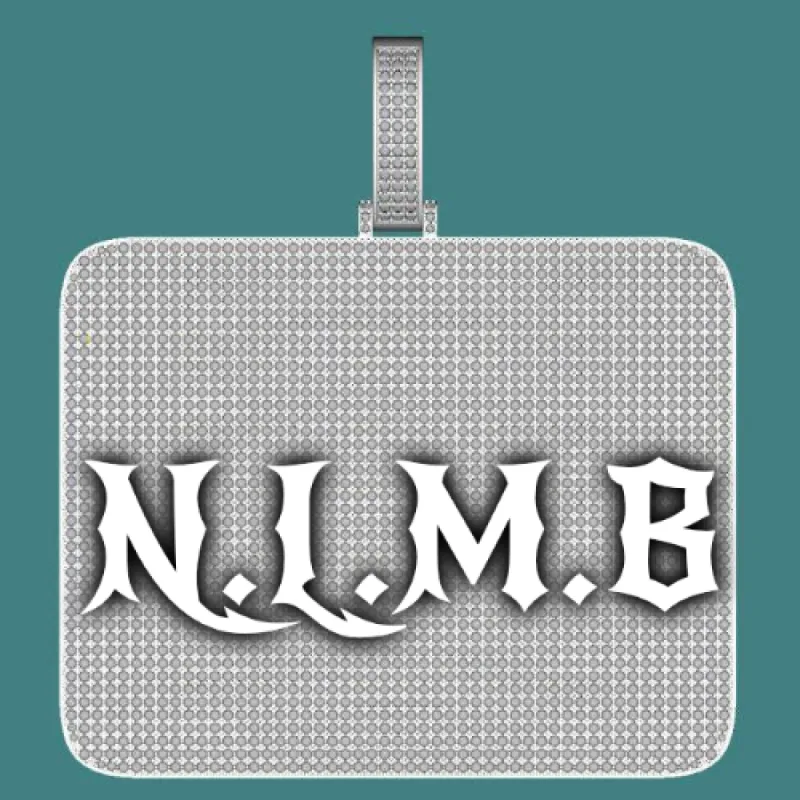 CUSTOM LETTER NECKLACE 3D BIG SQUARE sold by The GUU Shop