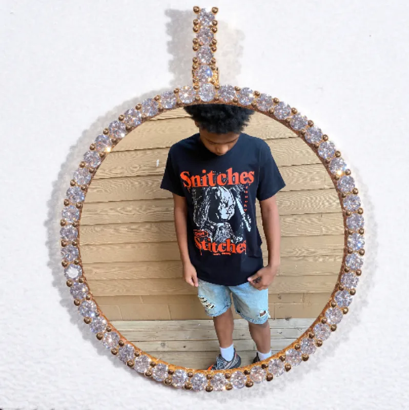 LARGE 3D CIRCLE CUSTOM PICTURE PENDANT sold by The GUU Shop