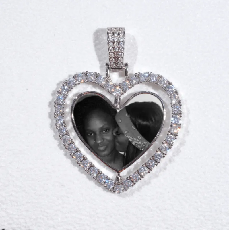 3D Spinning 2-Faced Heart Custom Picture Pendant sold by The GUU Shop