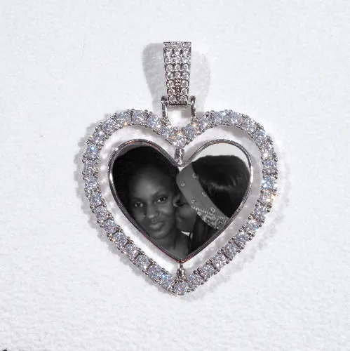 3D Spinning 2-Faced Heart Custom Picture Pendant sold by The GUU Shop