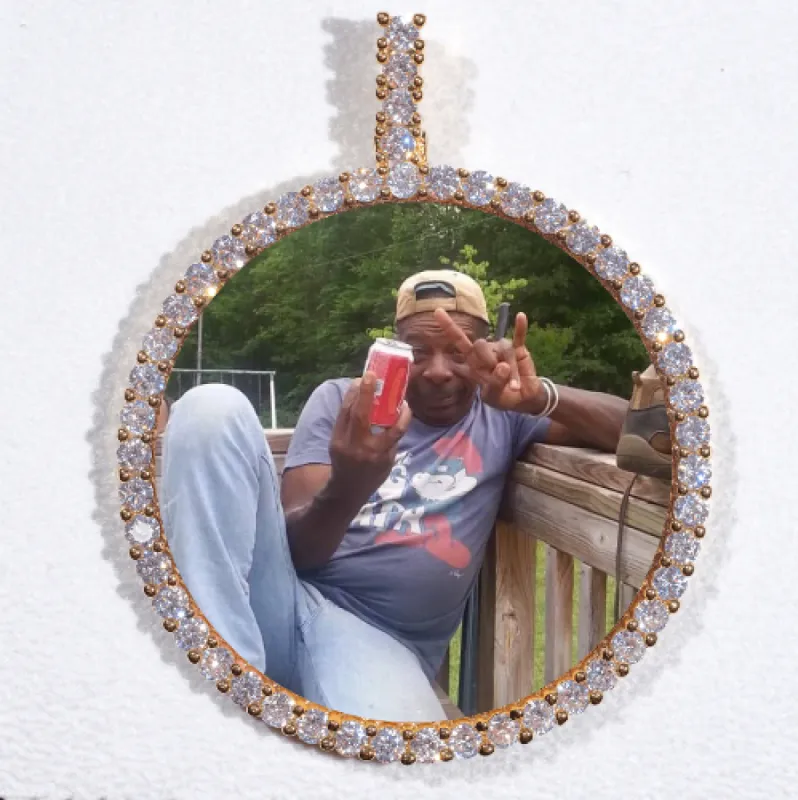 LARGE 3D CIRCLE CUSTOM PICTURE PENDANT sold by The GUU Shop