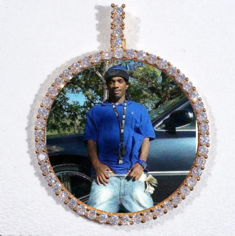 LARGE 3D CIRCLE CUSTOM PICTURE PENDANT sold by The GUU Shop