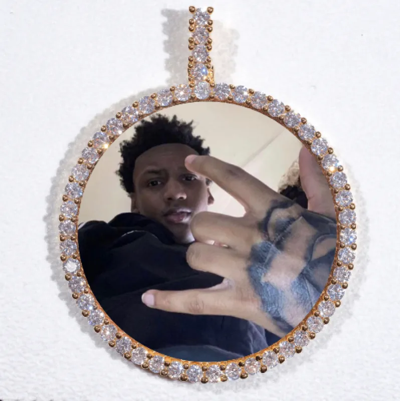 LARGE 3D CIRCLE CUSTOM PICTURE PENDANT sold by The GUU Shop