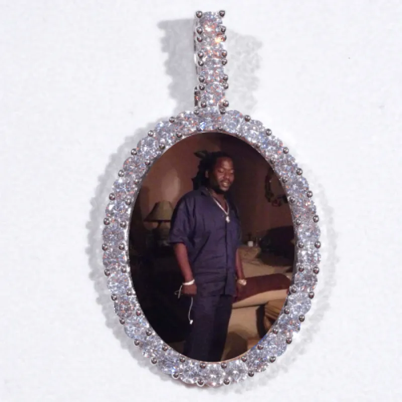 Large 3D Oval Custom Picture Pendant sold by The GUU Shop