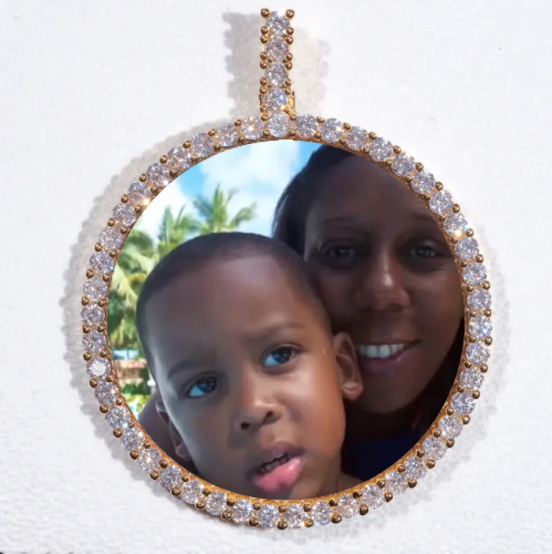 LARGE 3D CIRCLE CUSTOM PICTURE PENDANT sold by The GUU Shop