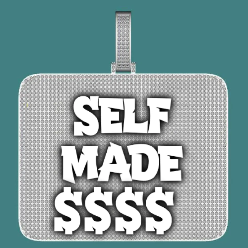 CUSTOM LETTER NECKLACE 3D BIG SQUARE sold by The GUU Shop