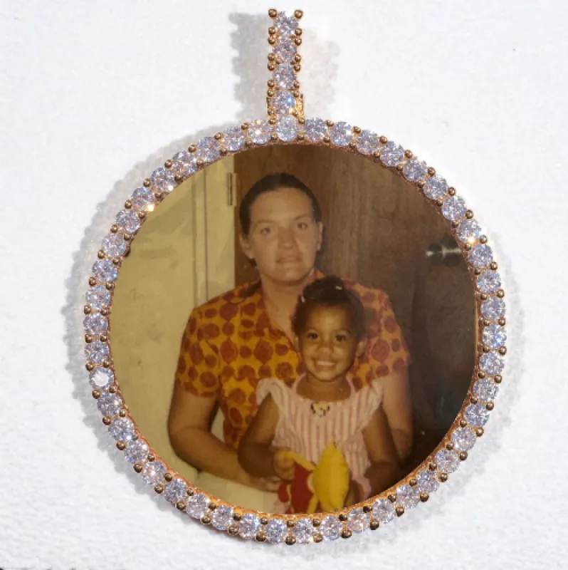 LARGE 3D CIRCLE CUSTOM PICTURE PENDANT sold by The GUU Shop