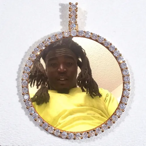 LARGE 3D CIRCLE CUSTOM PICTURE PENDANT sold by The GUU Shop