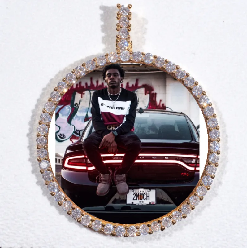 LARGE 3D CIRCLE CUSTOM PICTURE PENDANT sold by The GUU Shop