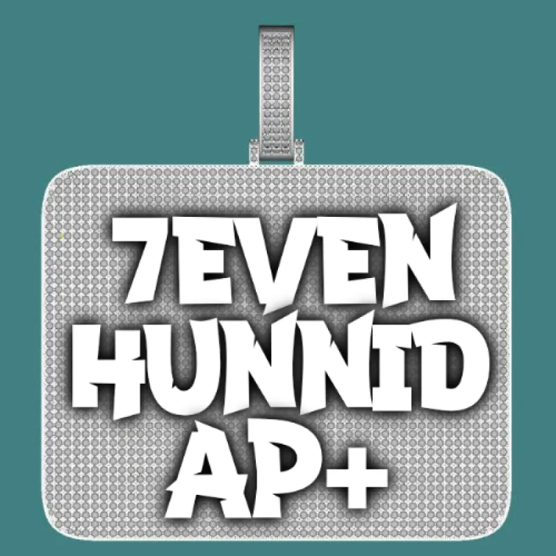 CUSTOM LETTER NECKLACE 3D BIG SQUARE sold by The GUU Shop