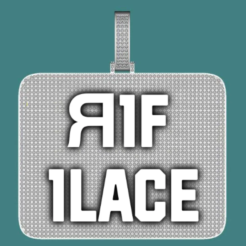 CUSTOM LETTER NECKLACE 3D BIG SQUARE sold by The GUU Shop