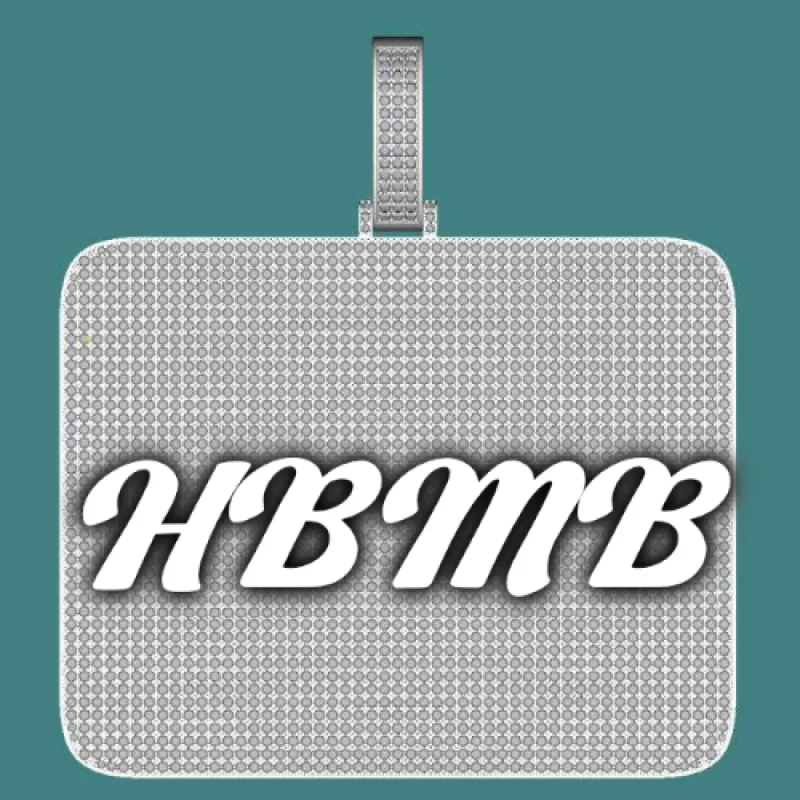 CUSTOM LETTER NECKLACE 3D BIG SQUARE sold by The GUU Shop