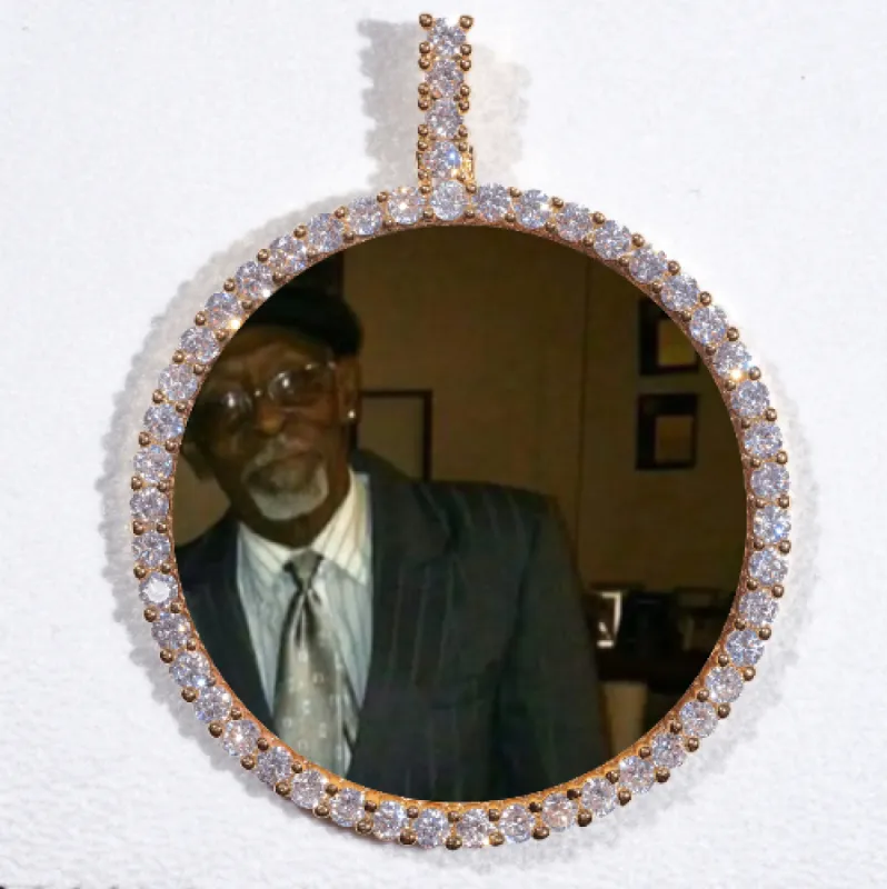 LARGE 3D CIRCLE CUSTOM PICTURE PENDANT sold by The GUU Shop