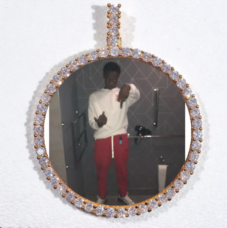 LARGE 3D CIRCLE CUSTOM PICTURE PENDANT sold by The GUU Shop