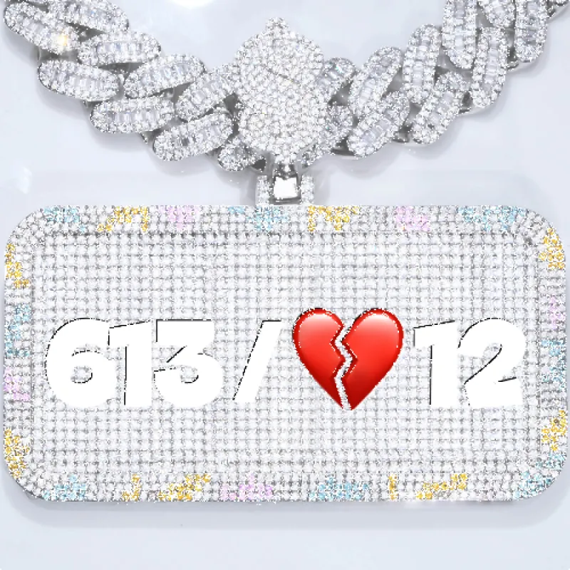 CUSTOM LETTER NECKLACE 3D COLORFUL SQUARE sold by The GUU Shop