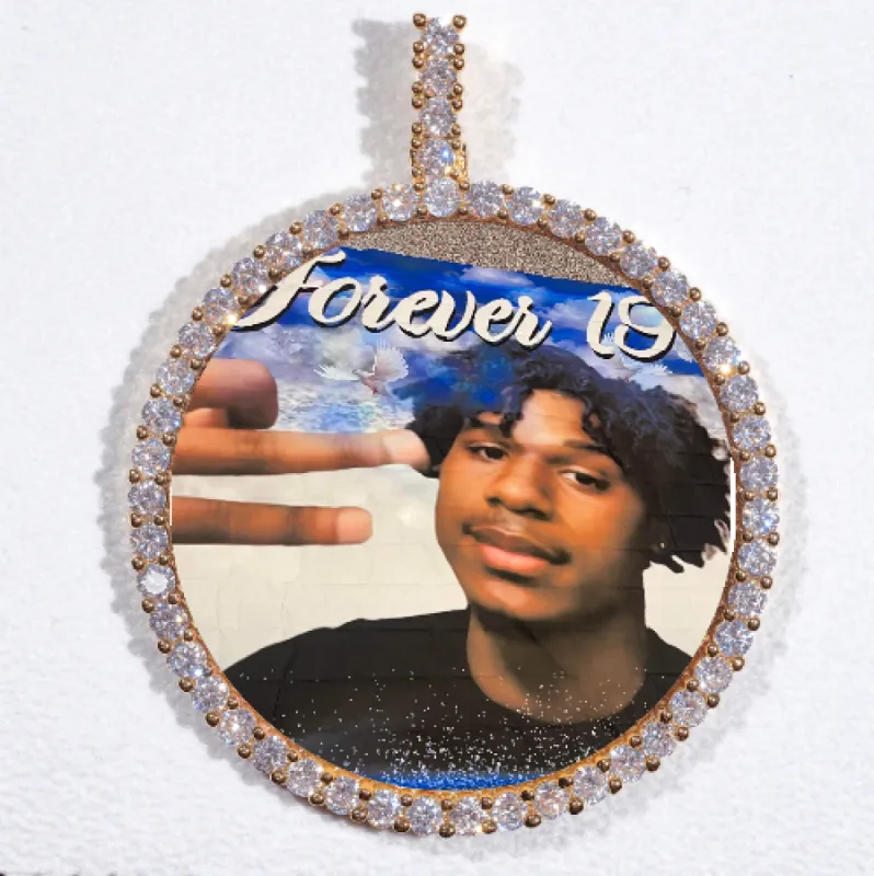LARGE 3D CIRCLE CUSTOM PICTURE PENDANT sold by The GUU Shop