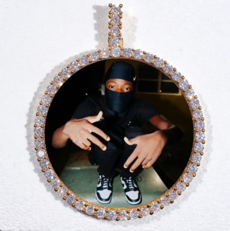 LARGE 3D CIRCLE CUSTOM PICTURE PENDANT sold by The GUU Shop