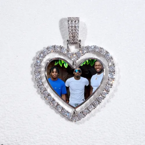 3D Spinning 2-Faced Heart Custom Picture Pendant sold by The GUU Shop