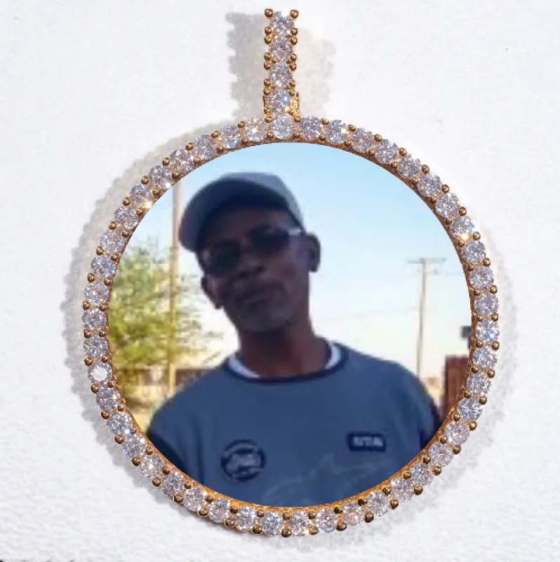 LARGE 3D CIRCLE CUSTOM PICTURE PENDANT sold by The GUU Shop