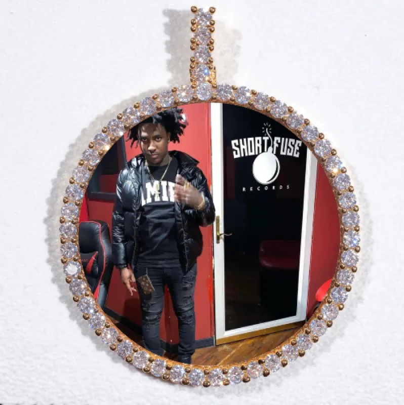 LARGE 3D CIRCLE CUSTOM PICTURE PENDANT made by The GUU Shop