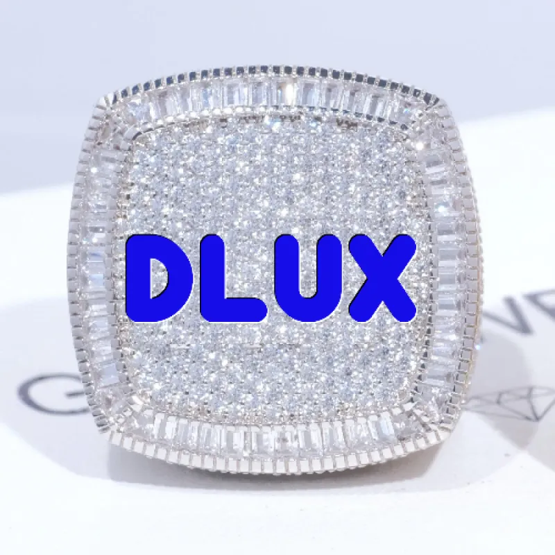 CUSTOM LETTER 3D ICED RING sold by The GUU Shop