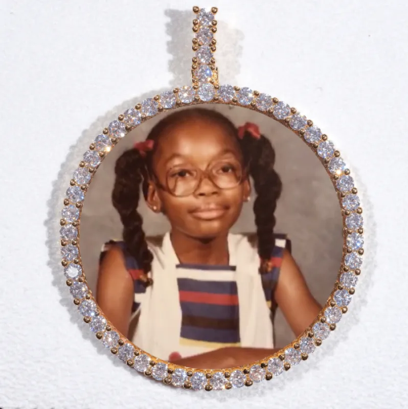 LARGE 3D CIRCLE CUSTOM PICTURE PENDANT sold by The GUU Shop