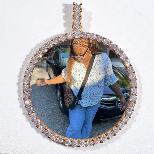 LARGE 3D CIRCLE CUSTOM PICTURE PENDANT sold by The GUU Shop