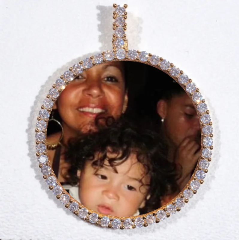 LARGE 3D CIRCLE CUSTOM PICTURE PENDANT sold by The GUU Shop