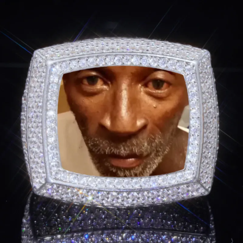 3D CUSTOM PICTURE ICED RING sold by The GUU Shop