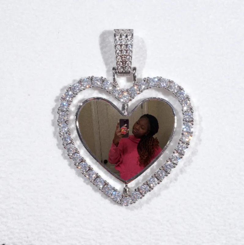 3D Spinning 2-Faced Heart Custom Picture Pendant sold by The GUU Shop