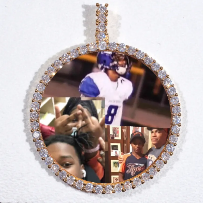 LARGE 3D CIRCLE CUSTOM PICTURE PENDANT sold by The GUU Shop