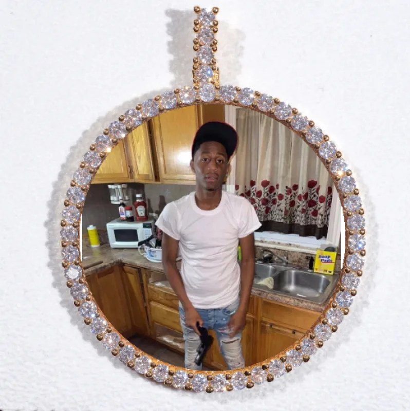 LARGE 3D CIRCLE CUSTOM PICTURE PENDANT sold by The GUU Shop