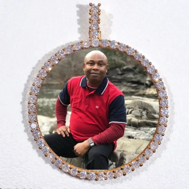 LARGE 3D CIRCLE CUSTOM PICTURE PENDANT sold by The GUU Shop